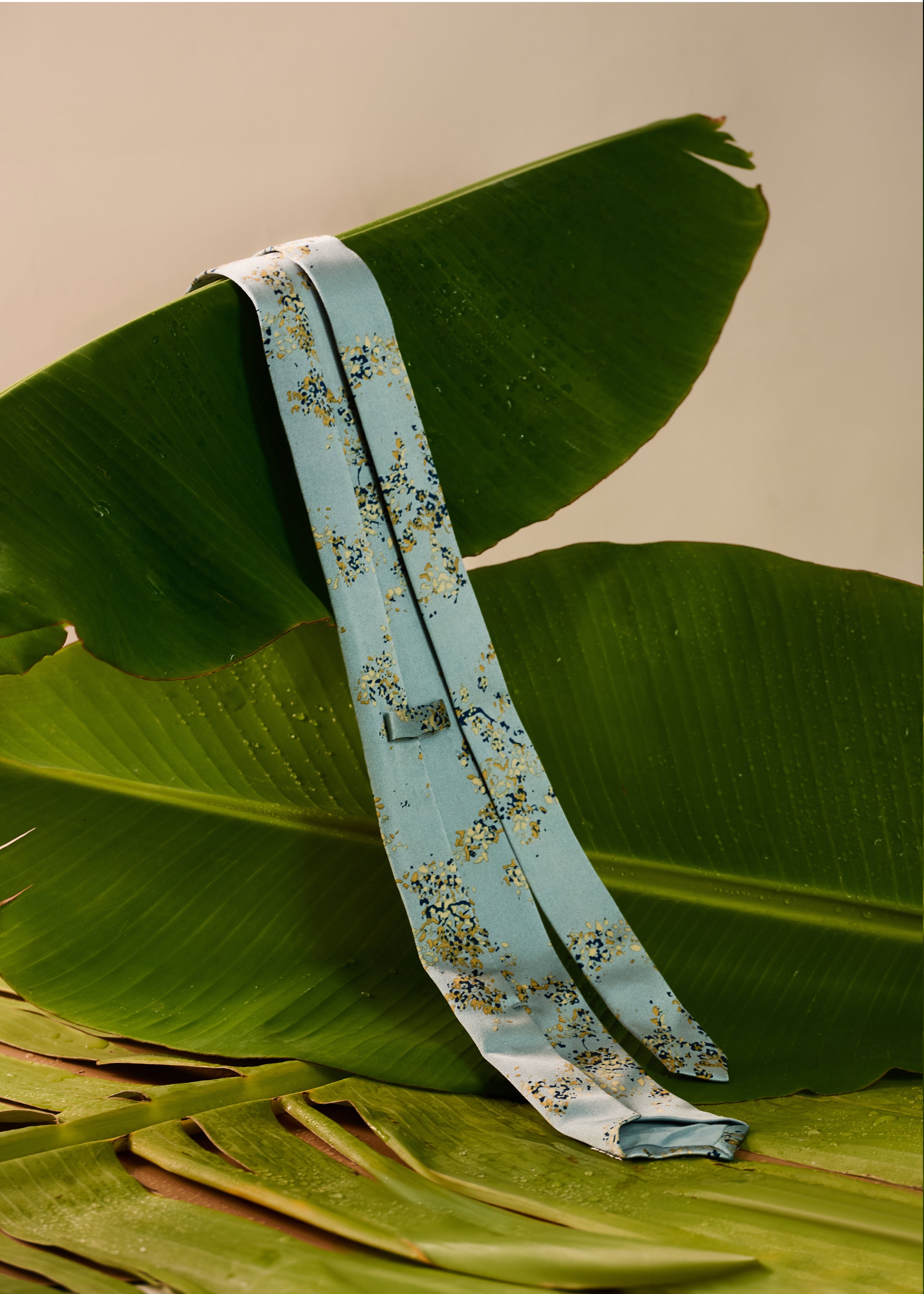 SLIM TIE - FORGET-ME-NACRE