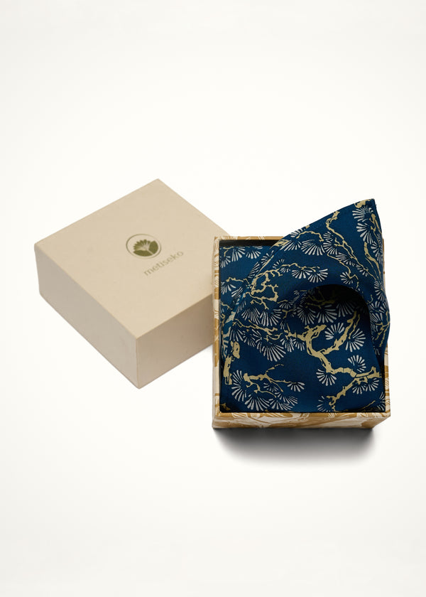 POCKET SQUARE - PEARLWOOD INDIGO