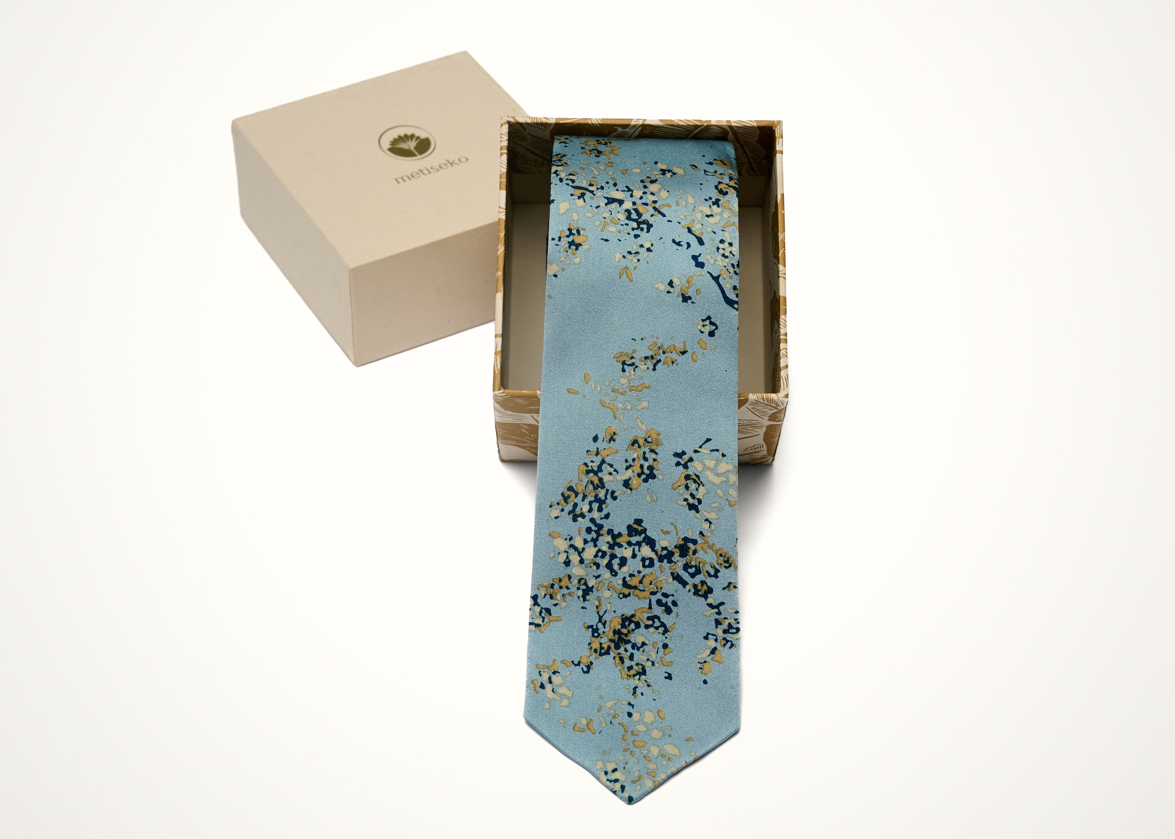 SLIM TIE - FORGET-ME-NACRE