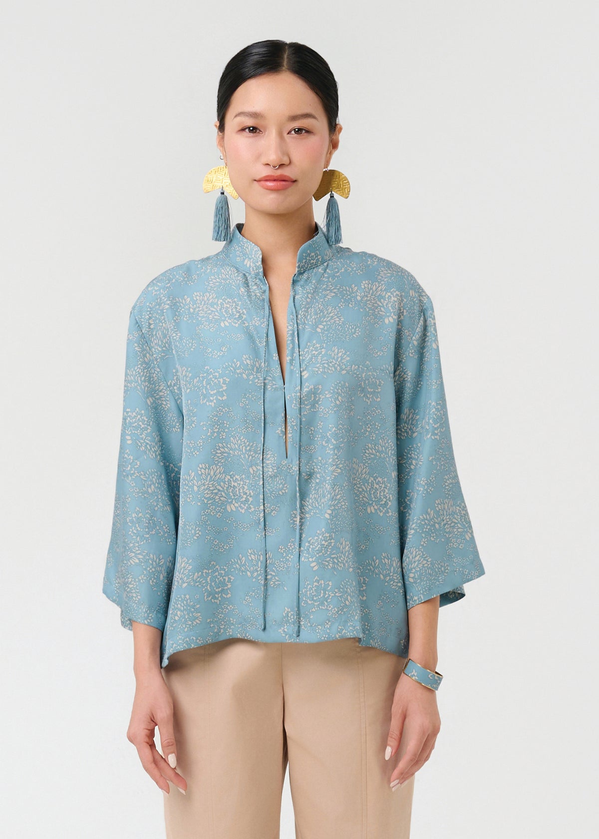 新品　Metiseko マルベリーシルク100% ブラウス Ready-To-Wear Mulberry Silk Tops by Metiseko – metiseko