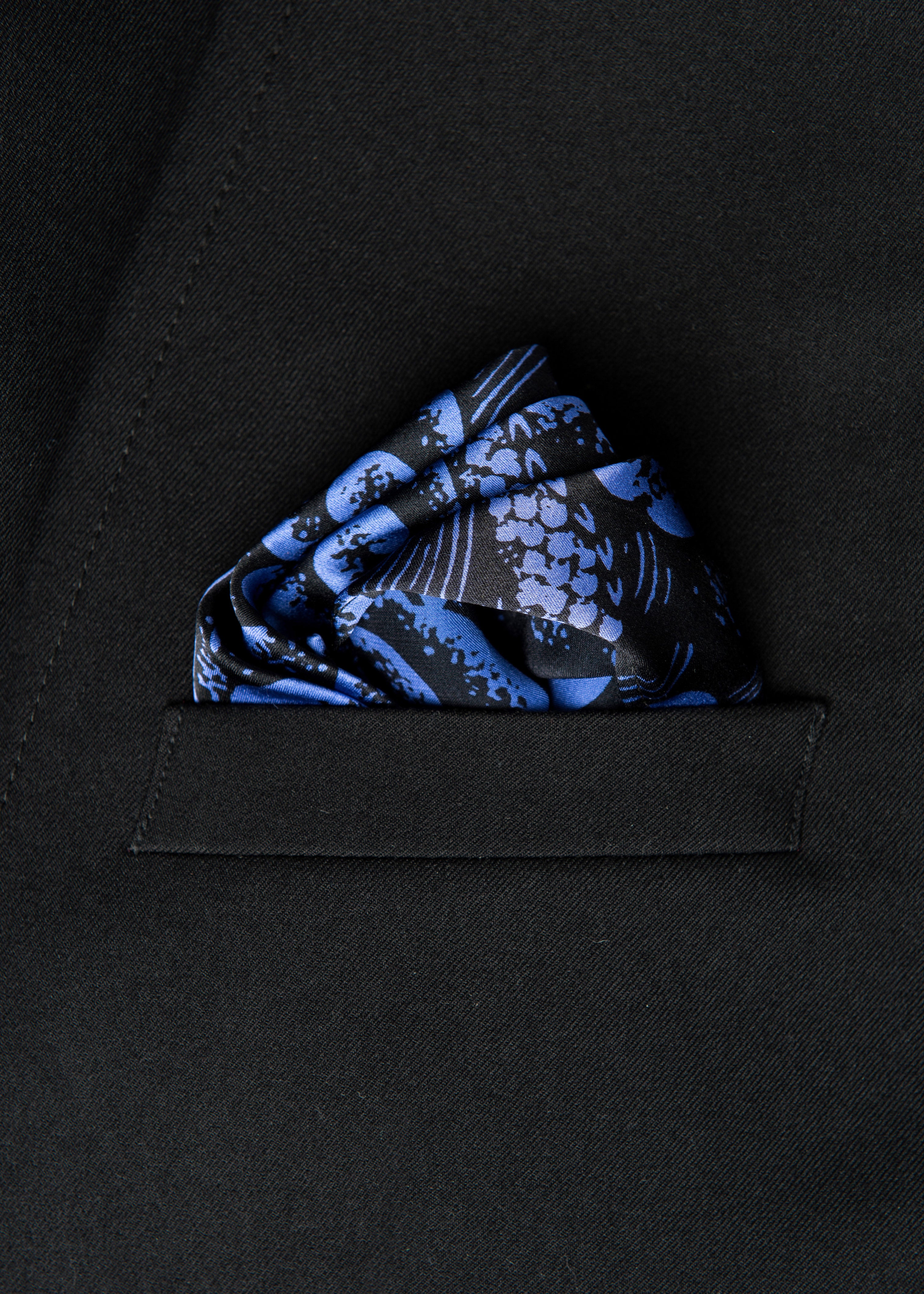 POCKET SQUARE - LONG DAO BLUE