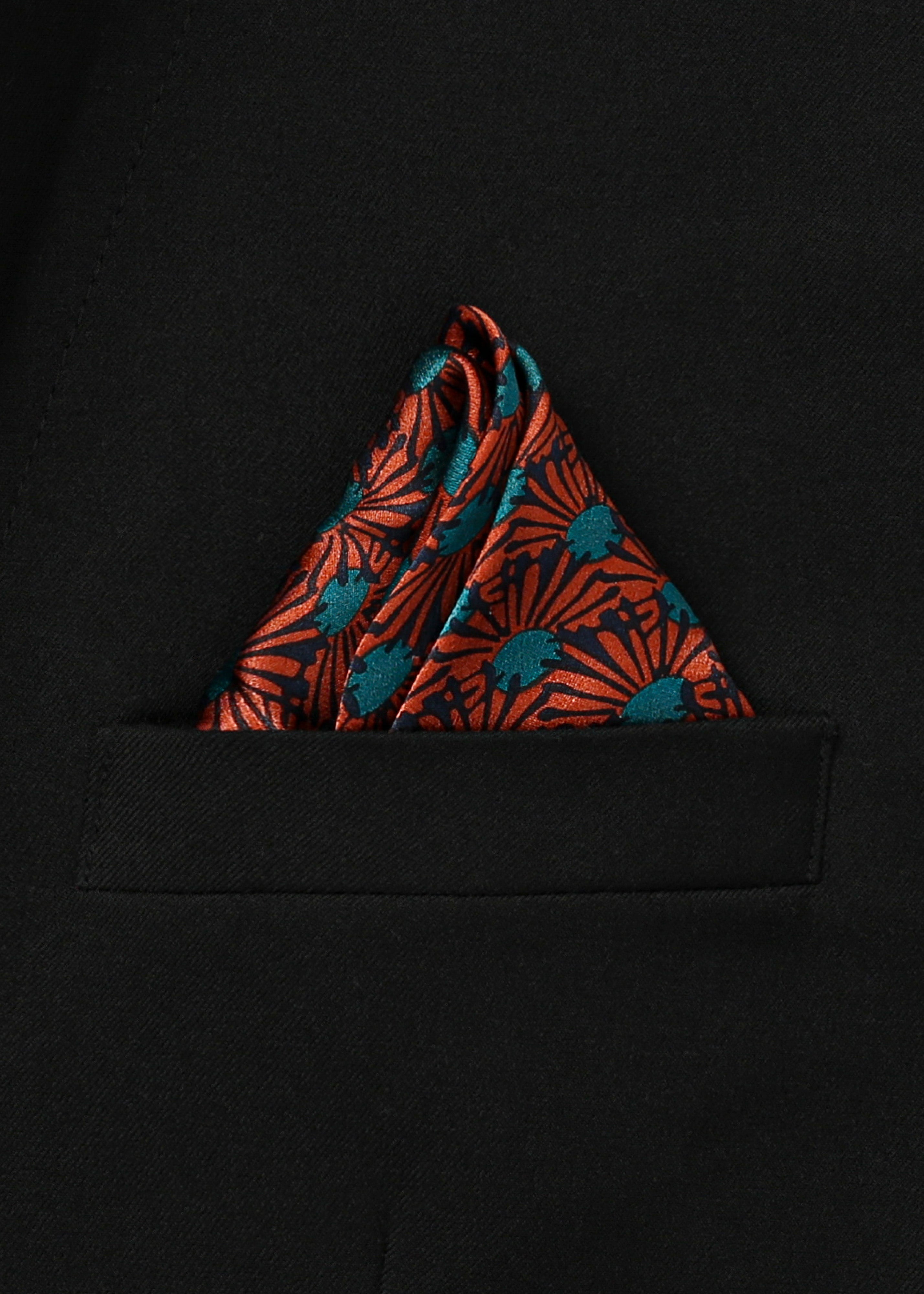 POCKET SQUARE VINTAGE BOUQUET metiseko